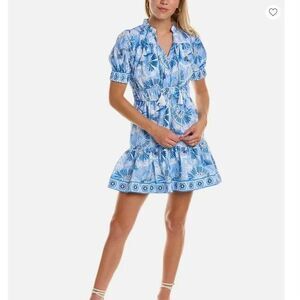 Sail to Sable x CK Bradley Puff Sleeve Cotton Dress with Tassels - Size L